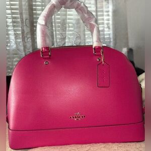 Coach Fuchsia Dome Satchel Handbag